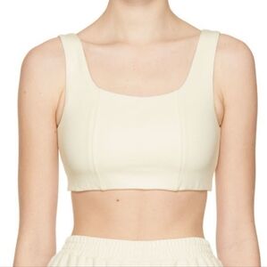 Norba Ivory white line sports Bra Top size large L NWT
